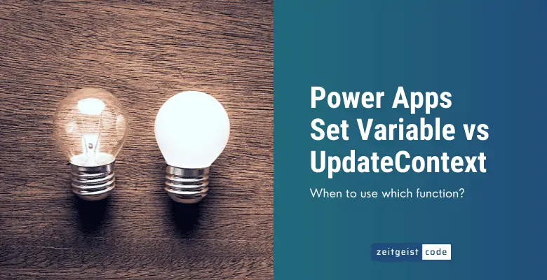 PowerApps UpdateContext vs Set Variable function