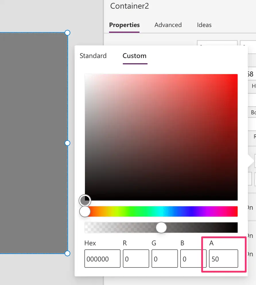 powerapps set container background color