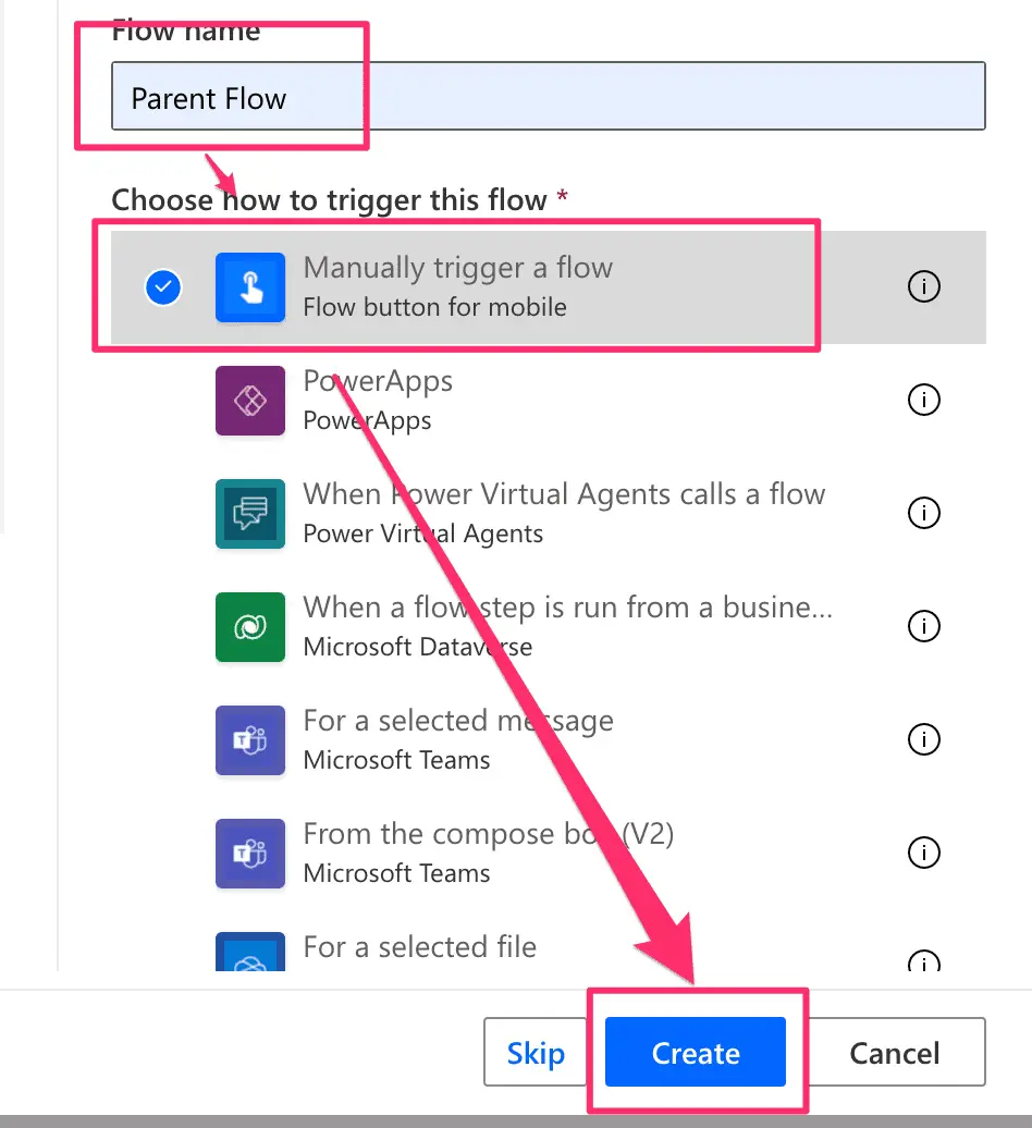 Power Automate Create Another Flow