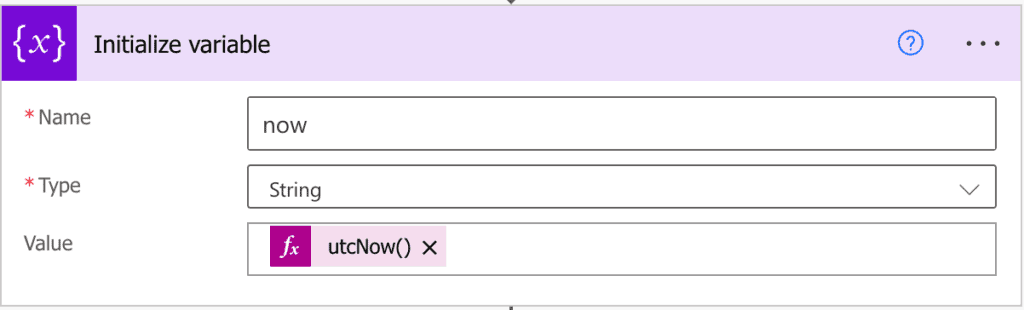 power automate utcnow example