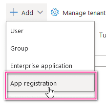Microsoft Azure Portal New App Registration