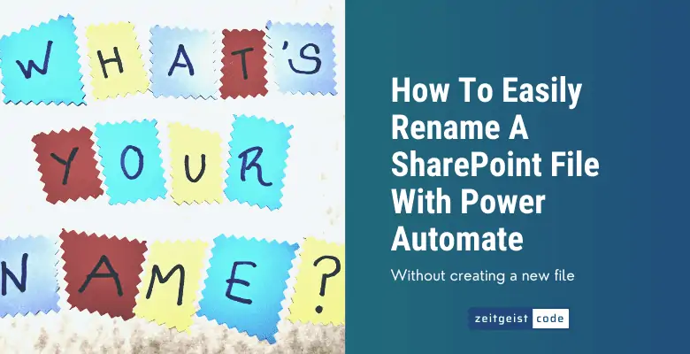 power automate rename file sharepoint