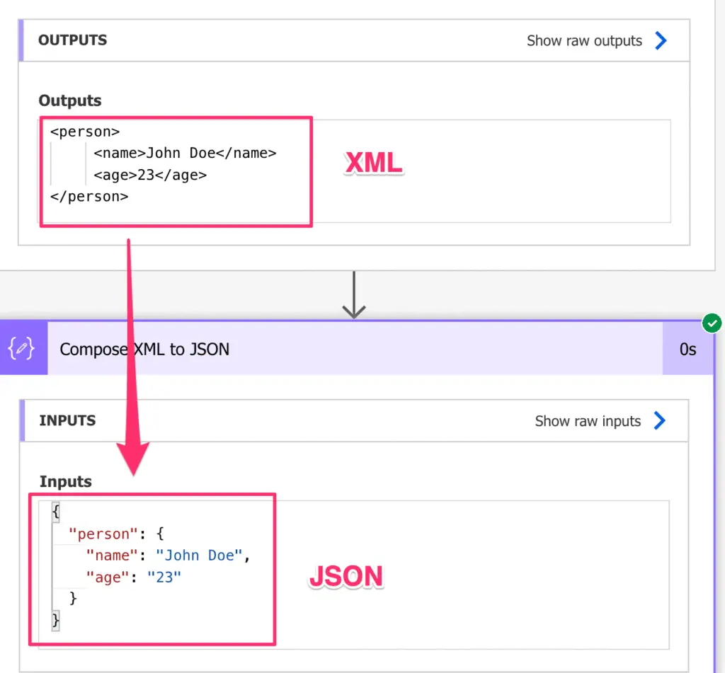 Power Automate JSON and xml function to convert XML to JSON