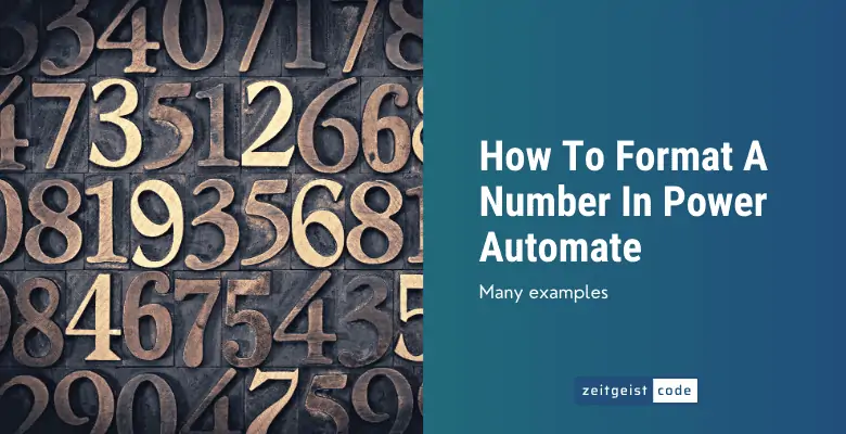 power automate format number