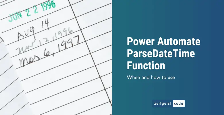 Power Automate ParseDateTime Function