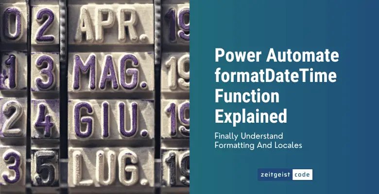 Format Date And Time Function Power Automate