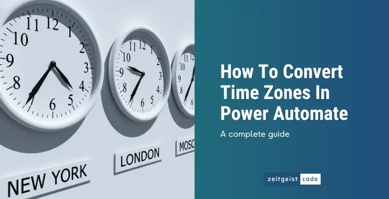 power automate convert time zone