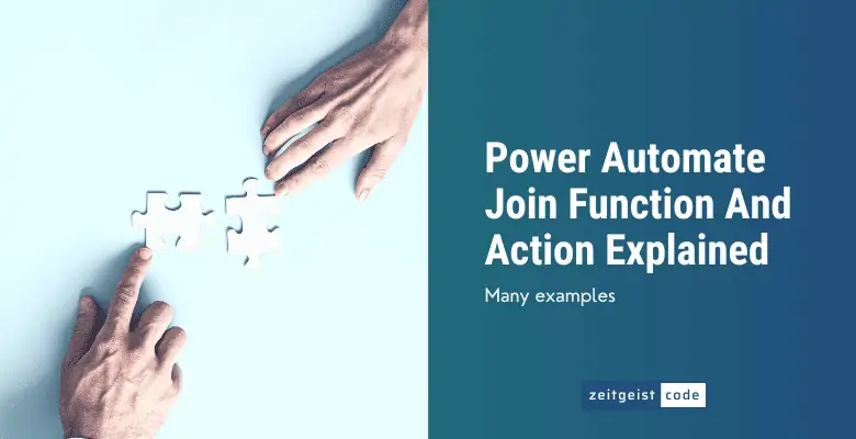 Power Automate Join Function And Action