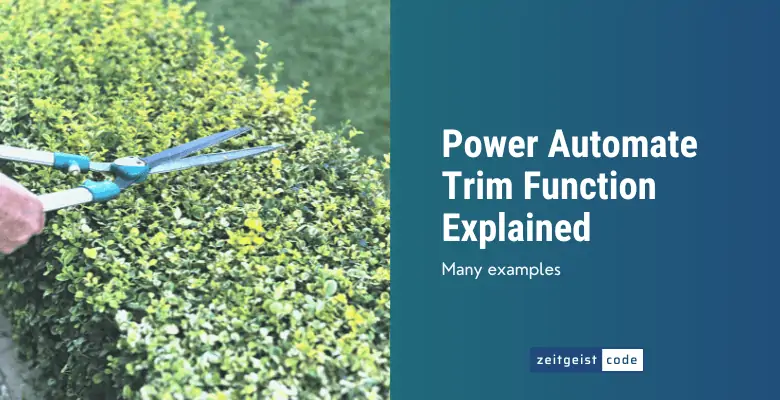 Power Automate Trim Function
