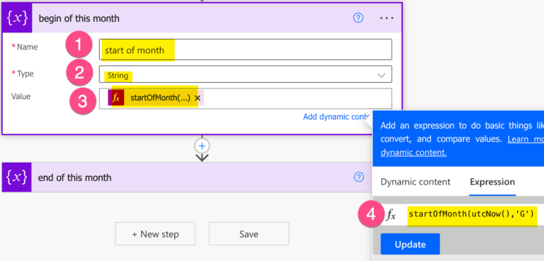 how-to-get-start-and-end-of-the-month-in-power-automate