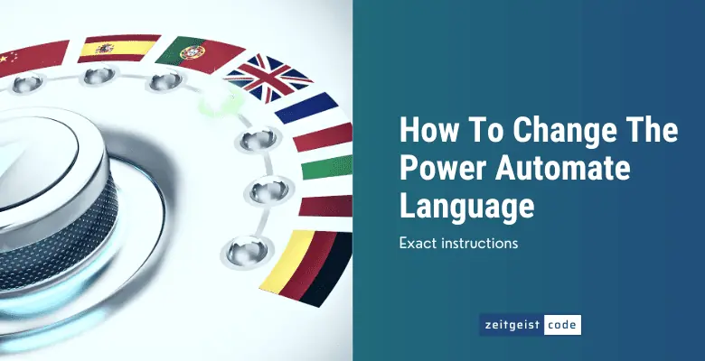 Change Power Automate Language 1 1
