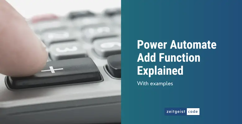 Power Automate Add Function