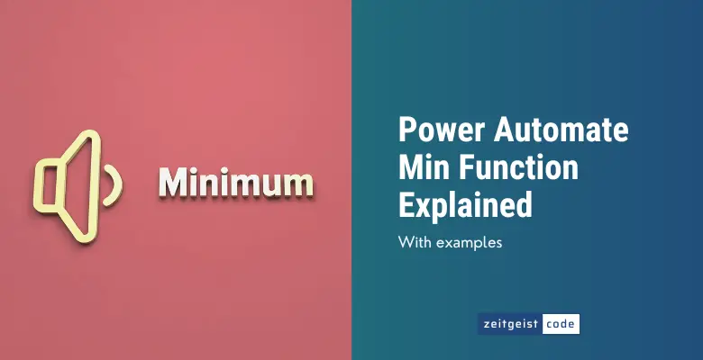 Power Automate Min Function Explained