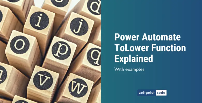 Power Automate ToLower Function