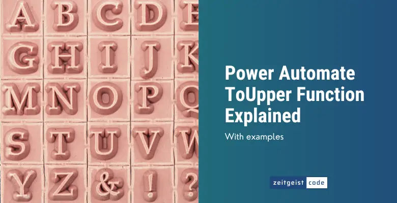 Power Automate ToUpper Function