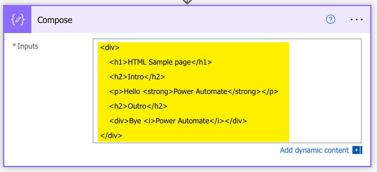 power automate html to text paste html