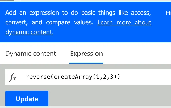 Power Automate Reverse expression