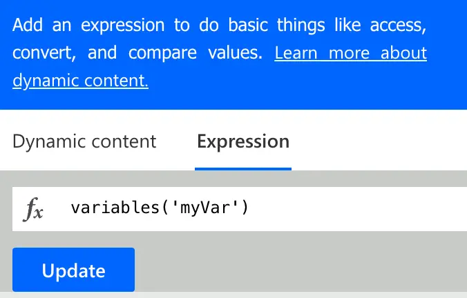 power automate variables expression